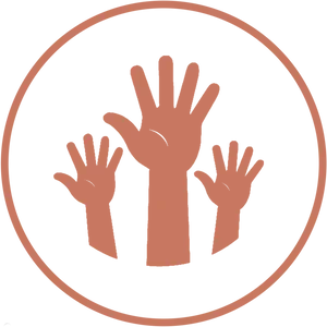 Advocacy Hands Raised Icon PNG Image