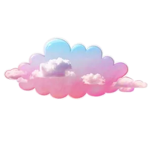 Aesthetic Cloud In Pastel Sky Png Wxa45 PNG Image