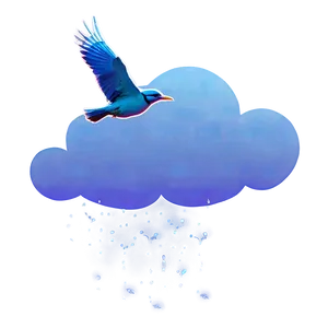 Aesthetic Cloud With Bird Silhouettes Png 79 PNG Image