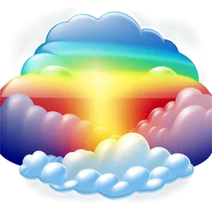 Aesthetic Cloud With Rainbow Bridge Png 98 PNG Image