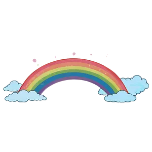 Aesthetic Cloud With Rainbow Bridge Png Buj PNG Image