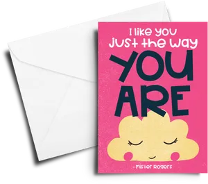 Affirmation Greeting Card Mister Rogers PNG Image