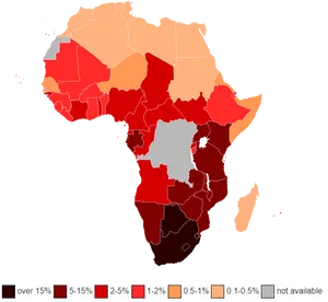 Africa Internet Penetration Rate Map PNG Image