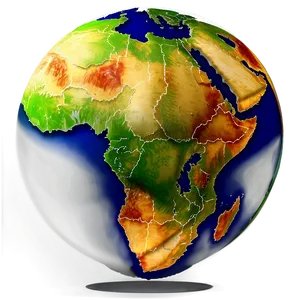 Africa Map In Globe Png Vvt PNG Image