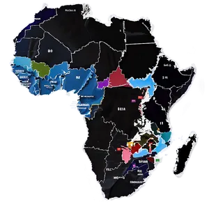 Africa Map Outline With Countries Png 36 PNG Image