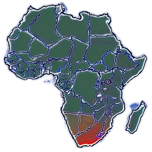 Africa Map Outline With Countries Png 92 PNG Image