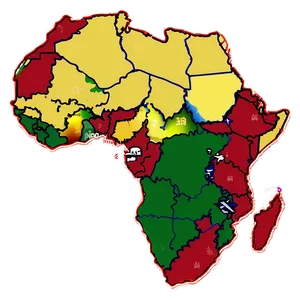 Africa Map Outline With Countries Png Ila42 PNG Image