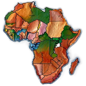 Africa Map With Natural Resources Png Ylw14 PNG Image