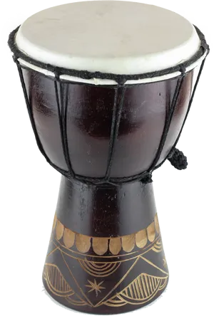 African Djembe Drum Traditional Design PNG Image