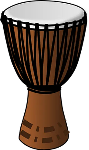 African Djembe Drum Vector PNG Image