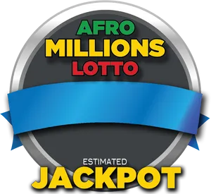 Afro Millions Lotto Estimated Jackpot Banner PNG Image