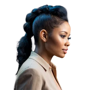 Afro Ponytail Style Png Nxs PNG Image