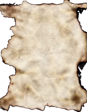 Aged Burnt Paper Texture PNG Image