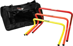 Agility Training Hurdleswith Carry Bag PNG Image