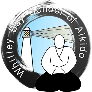 Aikido School Logowith Lighthouseand Figure PNG Image