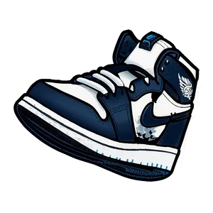 Air Jordan 1 Sneaker Png Wyr PNG Image