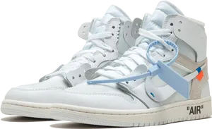 Air Jordan Off White Sneakers PNG Image