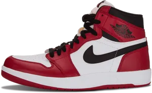 Air Jordan1 Retro High Red Black White PNG Image