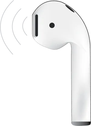 Air Pod Sound Waves Illustration PNG Image