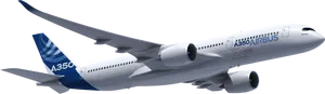 Airbus A350 In Flight PNG Image