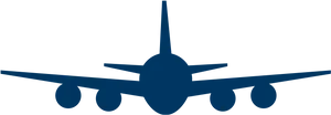 Airplane Silhouette Vector PNG Image