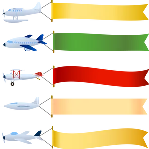 Airplaneswith Banners Illustration PNG Image