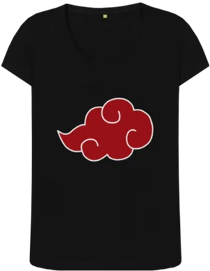 Akatsuki Cloud Black T Shirt PNG Image