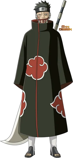 Akatsuki Member With Scythe PNG Image