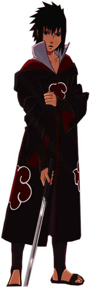 Akatsuki Member With Sword PNG Image