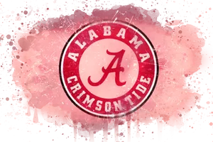 Alabama Crimson Tide Logo Artistic Background PNG Image