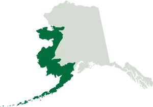 Alaska Map Silhouette PNG Image