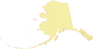 Alaska Outline Map PNG Image