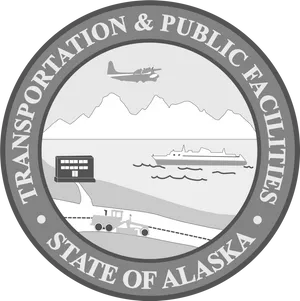 Alaska Transportation Public Facilities Seal PNG Image