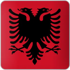 Albanian Flag Double Headed Eagle PNG Image