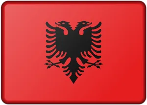 Albanian Flag Double Headed Eagle PNG Image