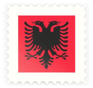 Albanian Flag Stamp PNG Image