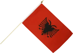 Albanian Flagon Pole PNG Image