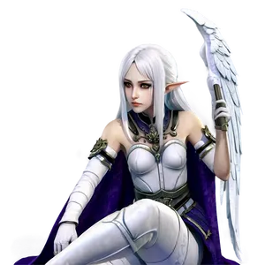 Albedo Sitting Pose Png Bsx PNG Image