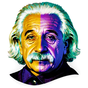 Albert Einstein By Andy Warhol Png Dqn PNG Image