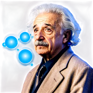 Albert Einstein In Thought Bubble Png Qpm33 PNG Image