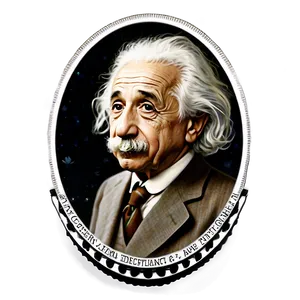 Albert Einstein Vintage Stamp Png 22 PNG Image