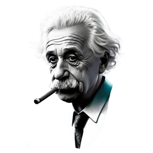 Albert Einstein With Pipe Png 8 PNG Image