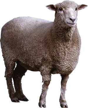 Alert Sheep Standing Transparent Background.png PNG Image