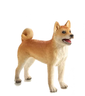 Alert Shiba Inu Standing PNG Image