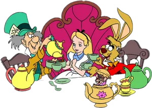 Alice Mad Hatter Tea Party PNG Image