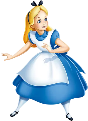 Alicein Wonderland Character Pose PNG Image