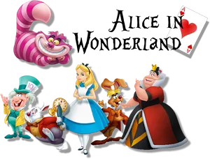 Alicein Wonderland Characters PNG Image