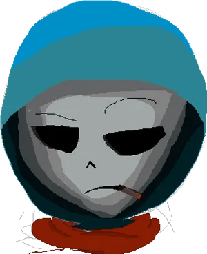 Alien_with_ Cigarette.png PNG Image