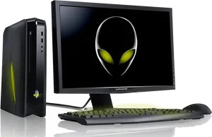 Alienware Gaming Setup PNG Image