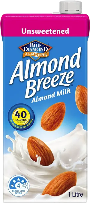 Almond Breeze Unsweetened Almond Milk1 L PNG Image